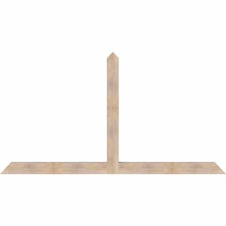 Ekena Millwork Portland Smooth Timber Gable Bracket, Douglas Fir, 108"W x 58"H x 5 1/2"D x 5 1/2"F, 13/12 Pitch GBW108X58X0606POR00SDF